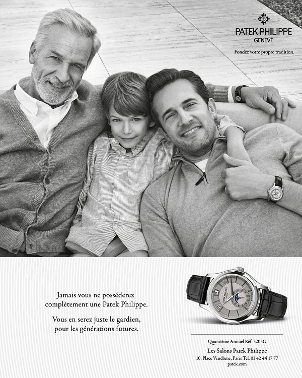 Patek Philippe et sa fameuse campagne "Générations"