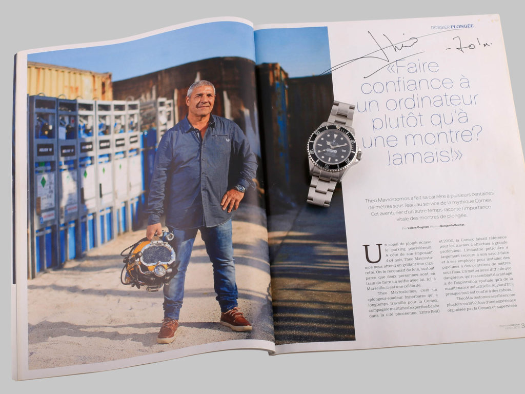 Théo Mavrostomos, l'homme le plus profond avec sa Rolex Sea-dweller au poignet