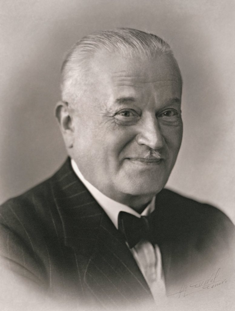 Hans Wilsdorf, fondateur de Rolex. Autour de 1945.