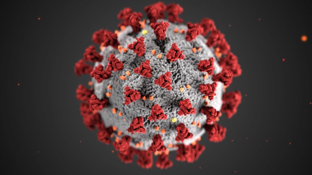Représentation du virus de la COVID 19